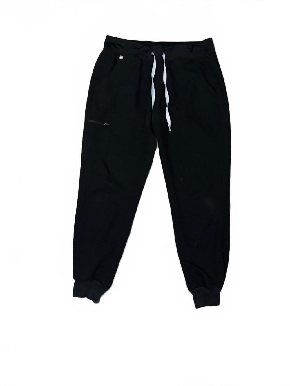 FIGS Black Jogger Sweatpants with Drawstring Waist